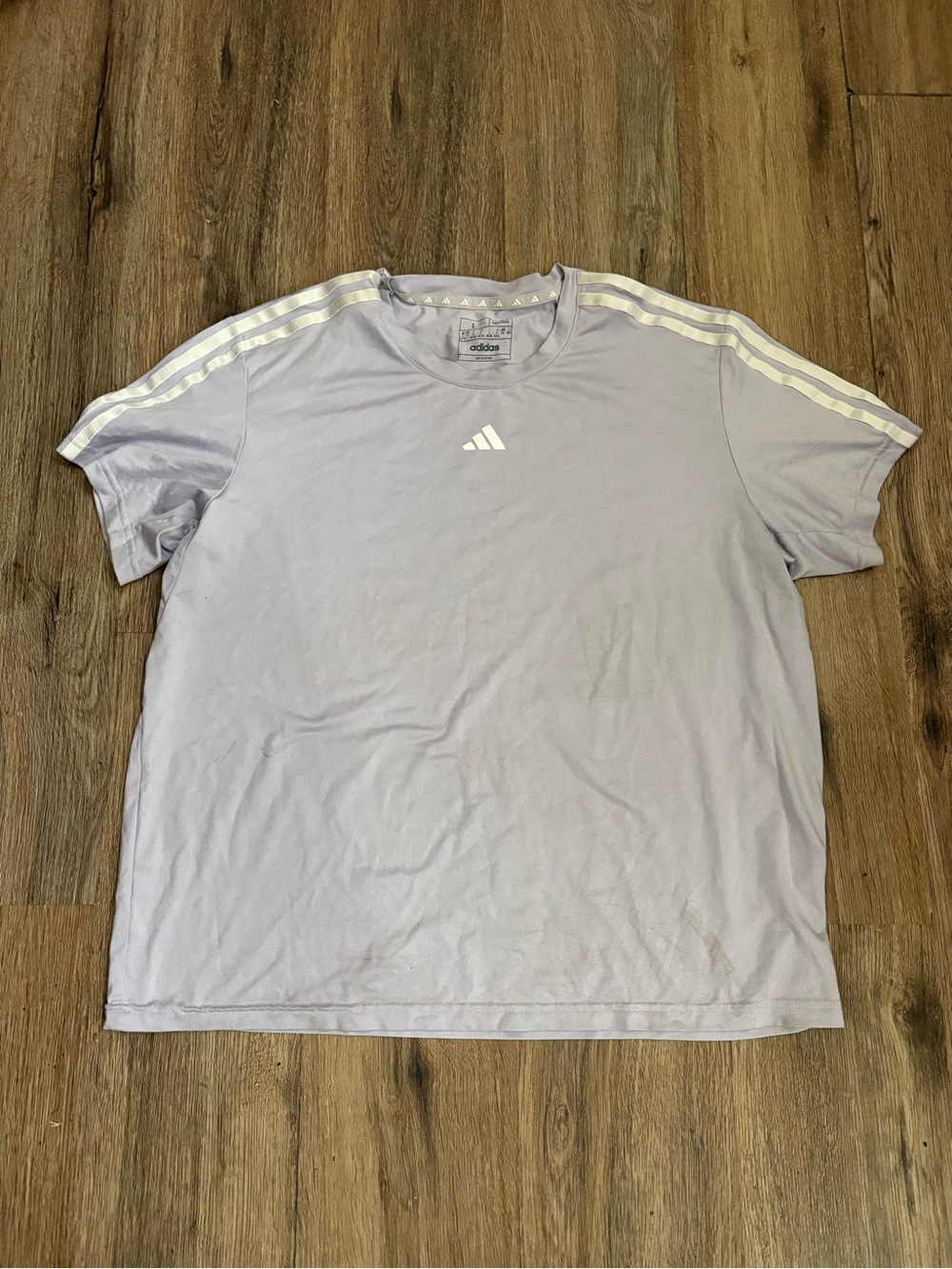 Adidas Athletic Tee Shirt Women’s L Lavender Purple Sporty Activewear Streetwear